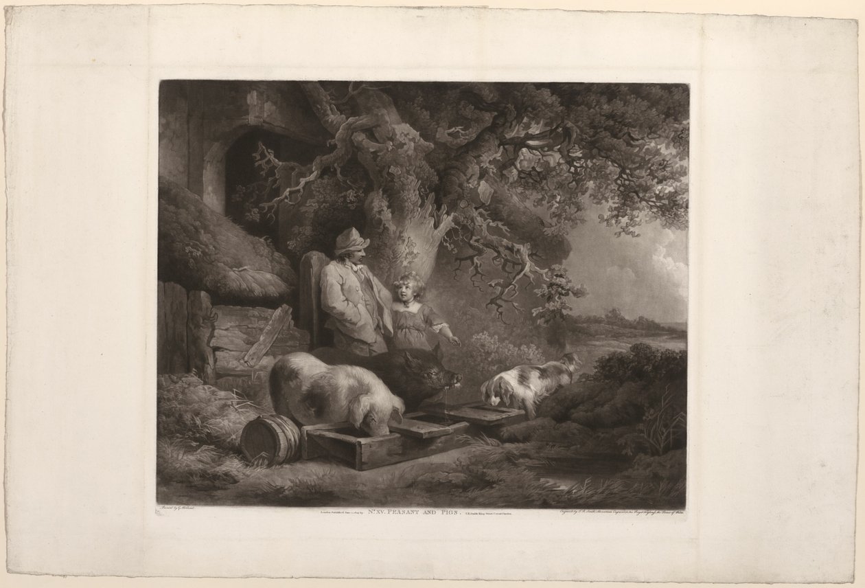 Camponês e porcos de John Raphael Smith