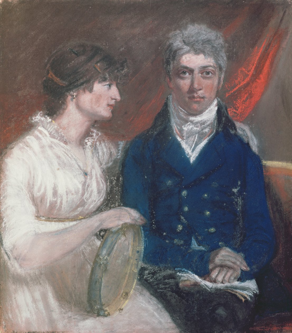 Retrato de Benjamin Thompson e da sua mulher de John Raphael Smith