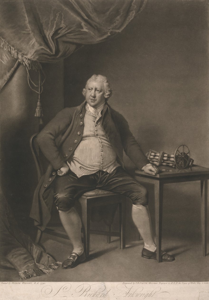 Retrato de Richard Arkwright de John Raphael Smith
