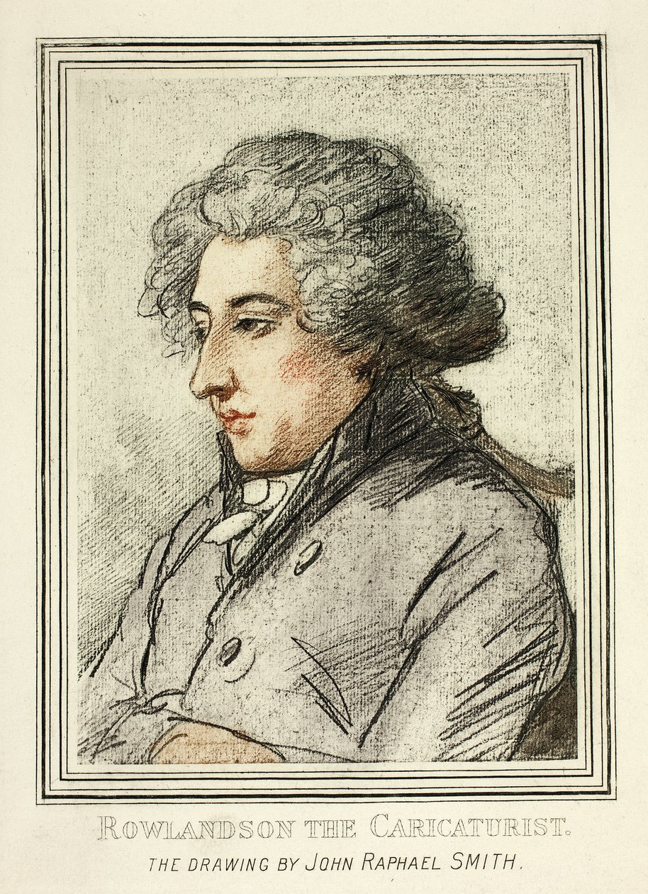 Retrato de Thomas Rowlandson, de reproduções de desenhos de velhos mestres no Museu Britânico de John Raphael Smith