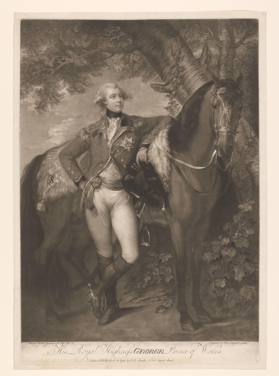 Portret van George IV als prins van Wales Sua Alteza Real George Prince of Wales (título no objeto) de John Raphael Smith