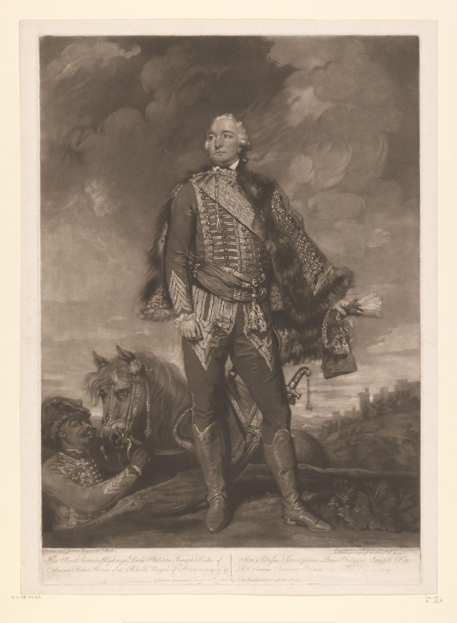 Retrato de Louis Philippe II de Orleães
Sua Alteza Muito Sereníssima Louis Philippe Joseph Duque de Orleães (...) (título sobre o objecto) de John Raphael Smith