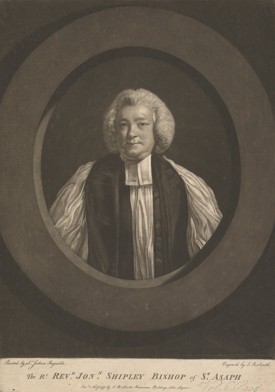 Reverendo Jonathan Shipley, Bispo de St. Asaph de John Raphael Smith