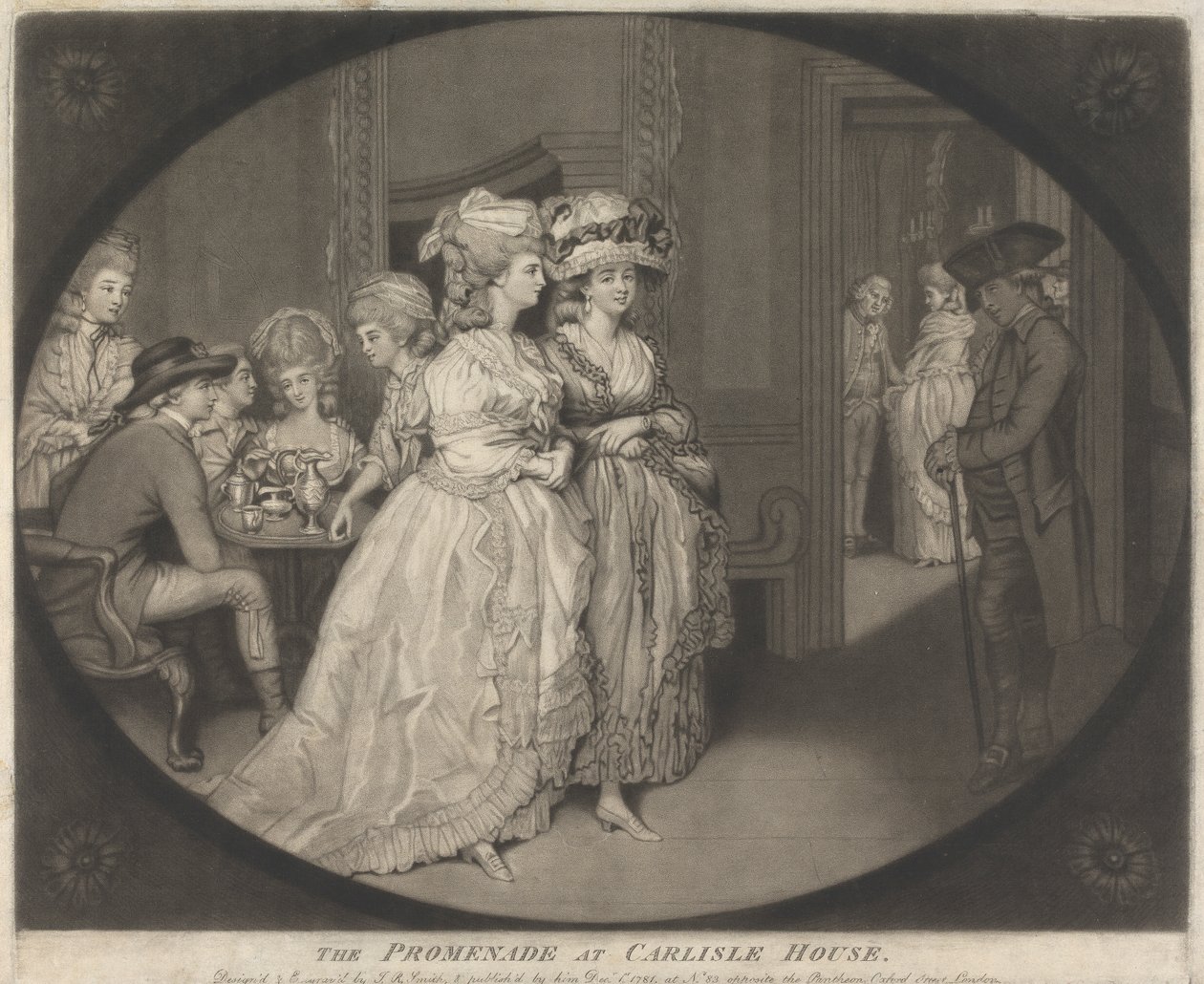 A Promenade na Carlisle House | John Raphael Smith
