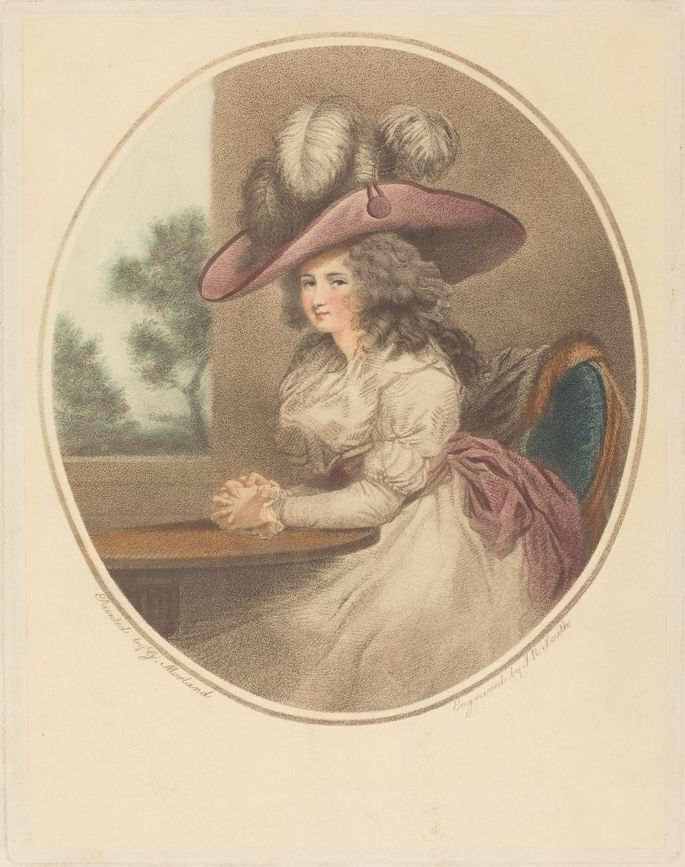 Anne Ward Morland (Delia na Cidade) de John Raphael Smith after George Morland