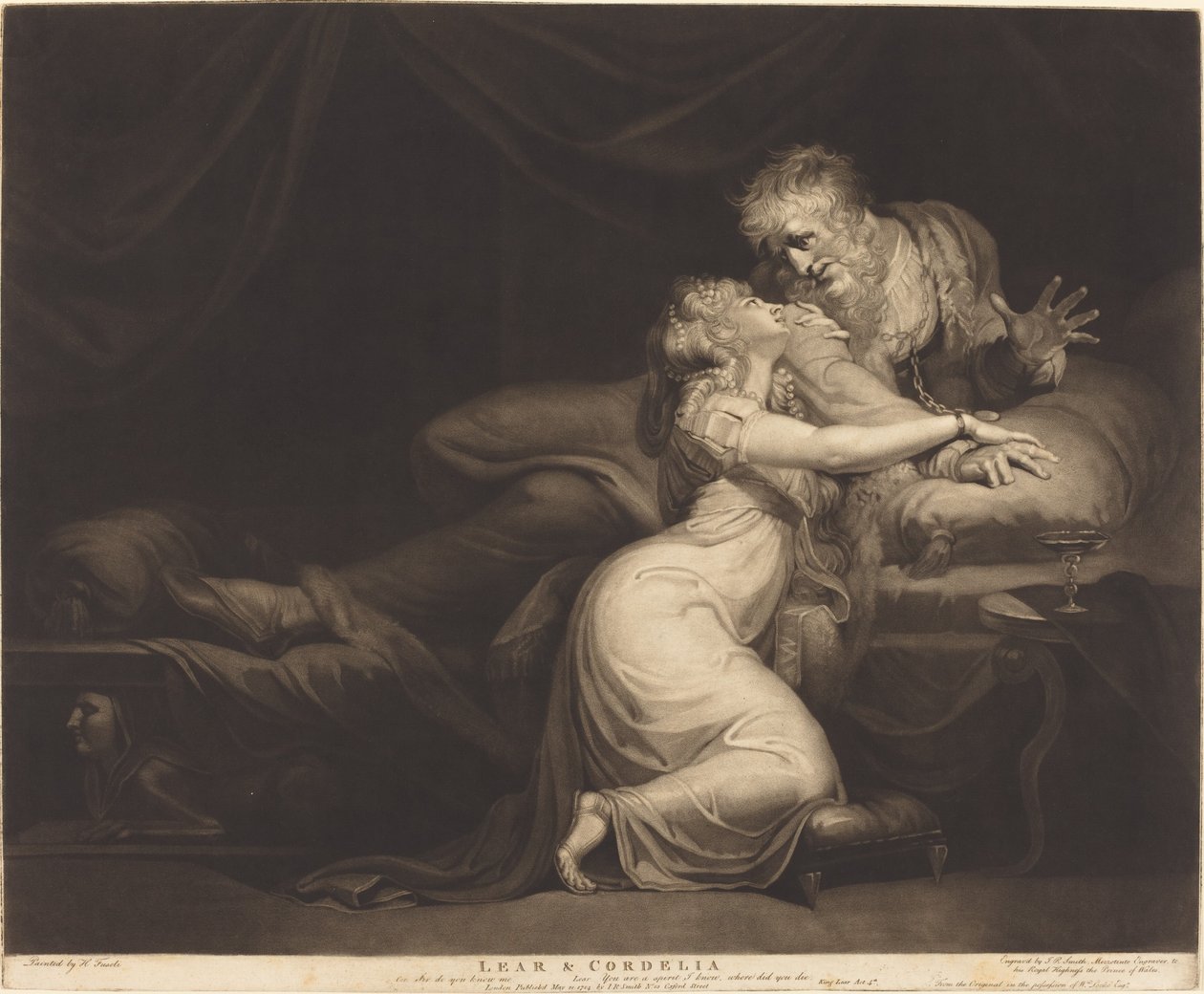 Lear e Cordélia de John Raphael Smith after Henry Fuseli