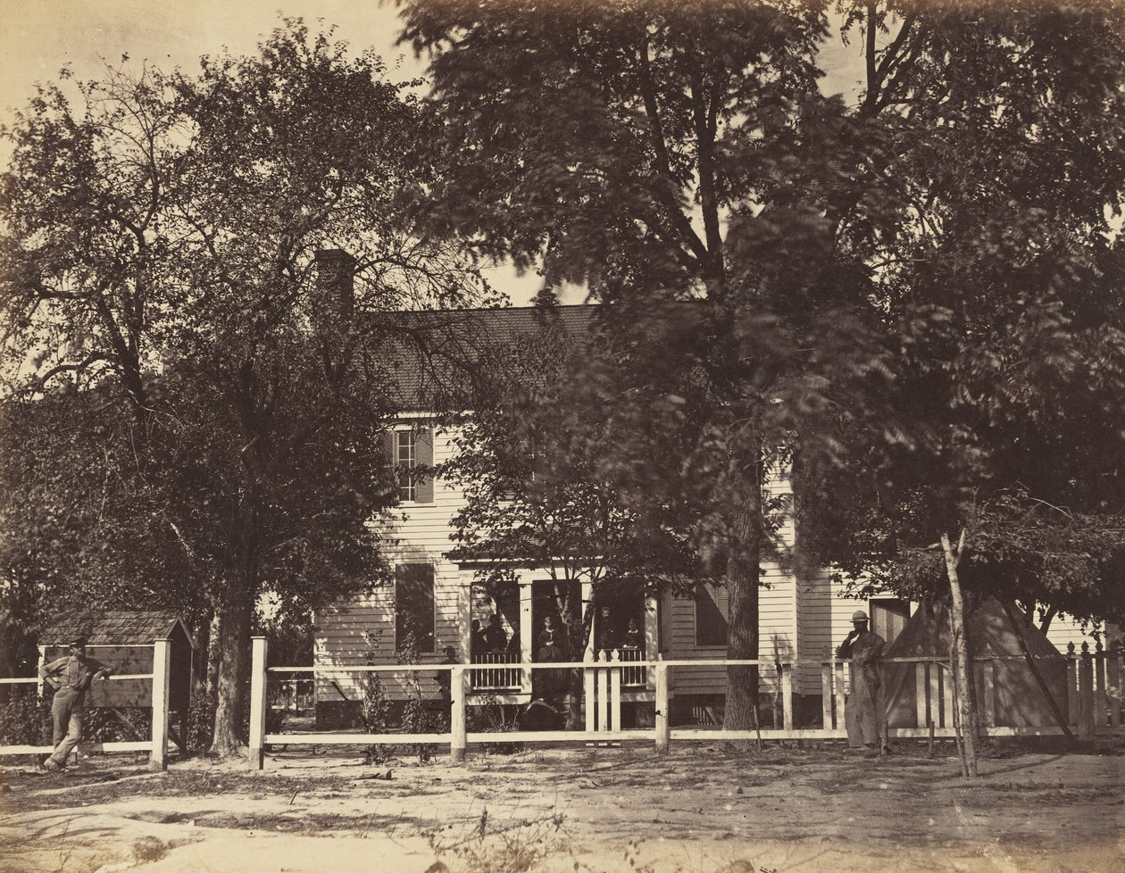 Aiken House, em Weldon Railroad, Virgínia., Fevereiro de 1865 (impressão abumen montado em papel de parede) de John Reekie