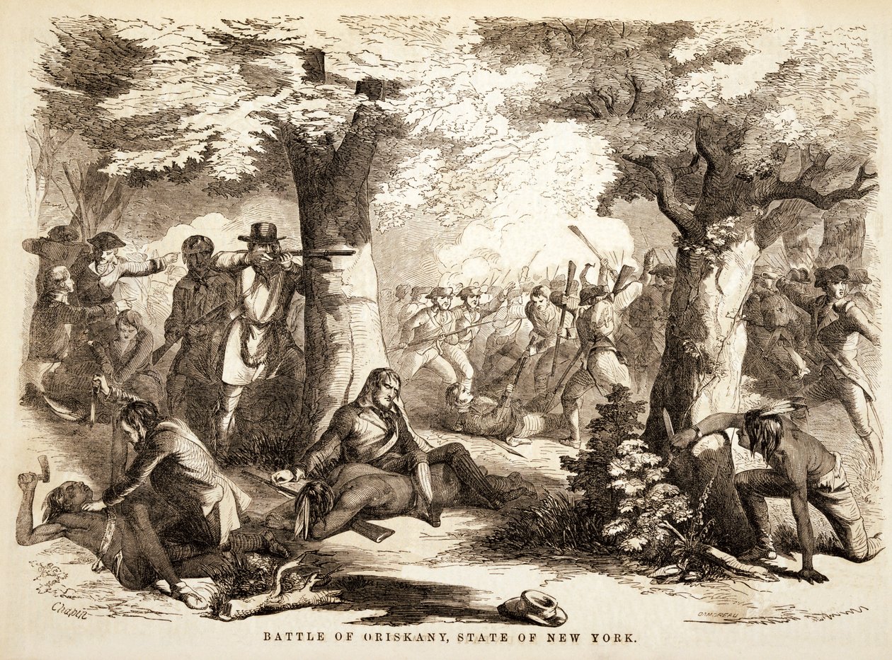 Batalha de Oriskany, estado de Nova York, pub. 1867 de John Reuben Chapin