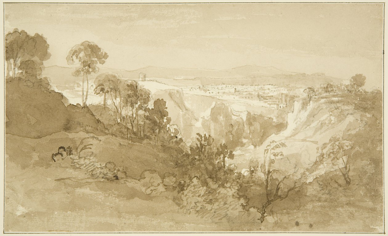 Clifton de Leigh Woods (lápis e aguarela sobre papel) de John Reverend Eden