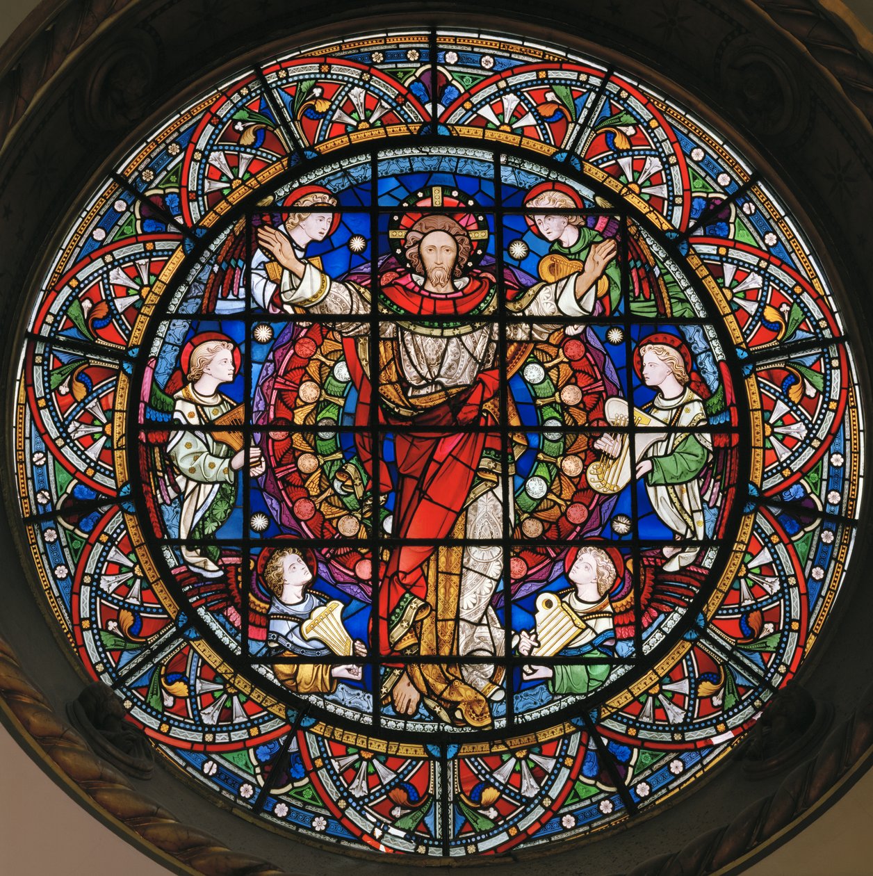 Cristo em majestade, 1859 (vitral) de John Richard Clayton