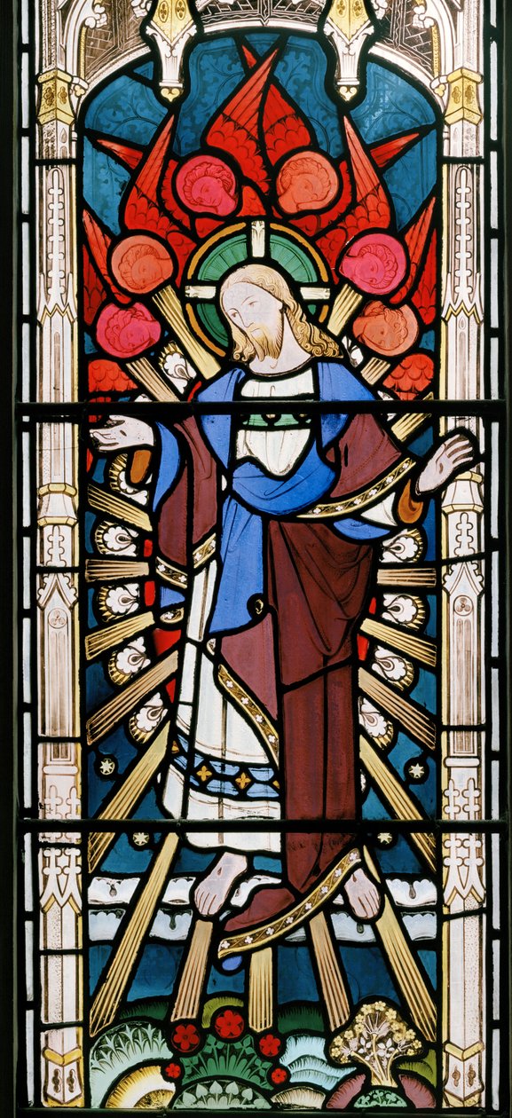 Cristo e Serafim, de As Virgens Sábias e Tolas, 1862 (vitrais) de John Richard Clayton