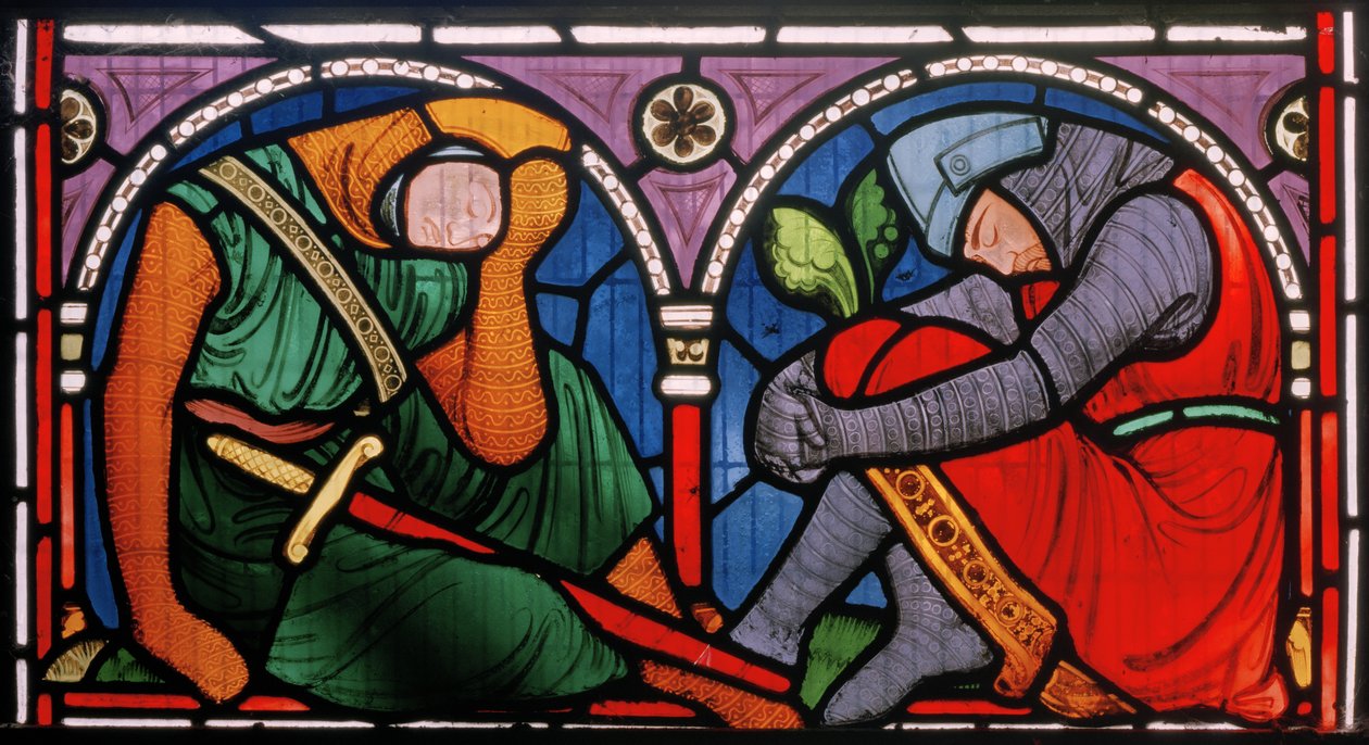 Denstone, Todos os Santos, Clayton & Bell, John Richard Clayton (1827-1913), cavaleiros adormecidos, A Ressurreição, c.1861 de John Richard Clayton