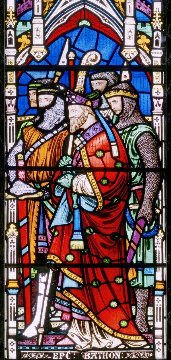 Detalhe da Coroação de Henrique III, 1860 (vitral) de John Richard Clayton