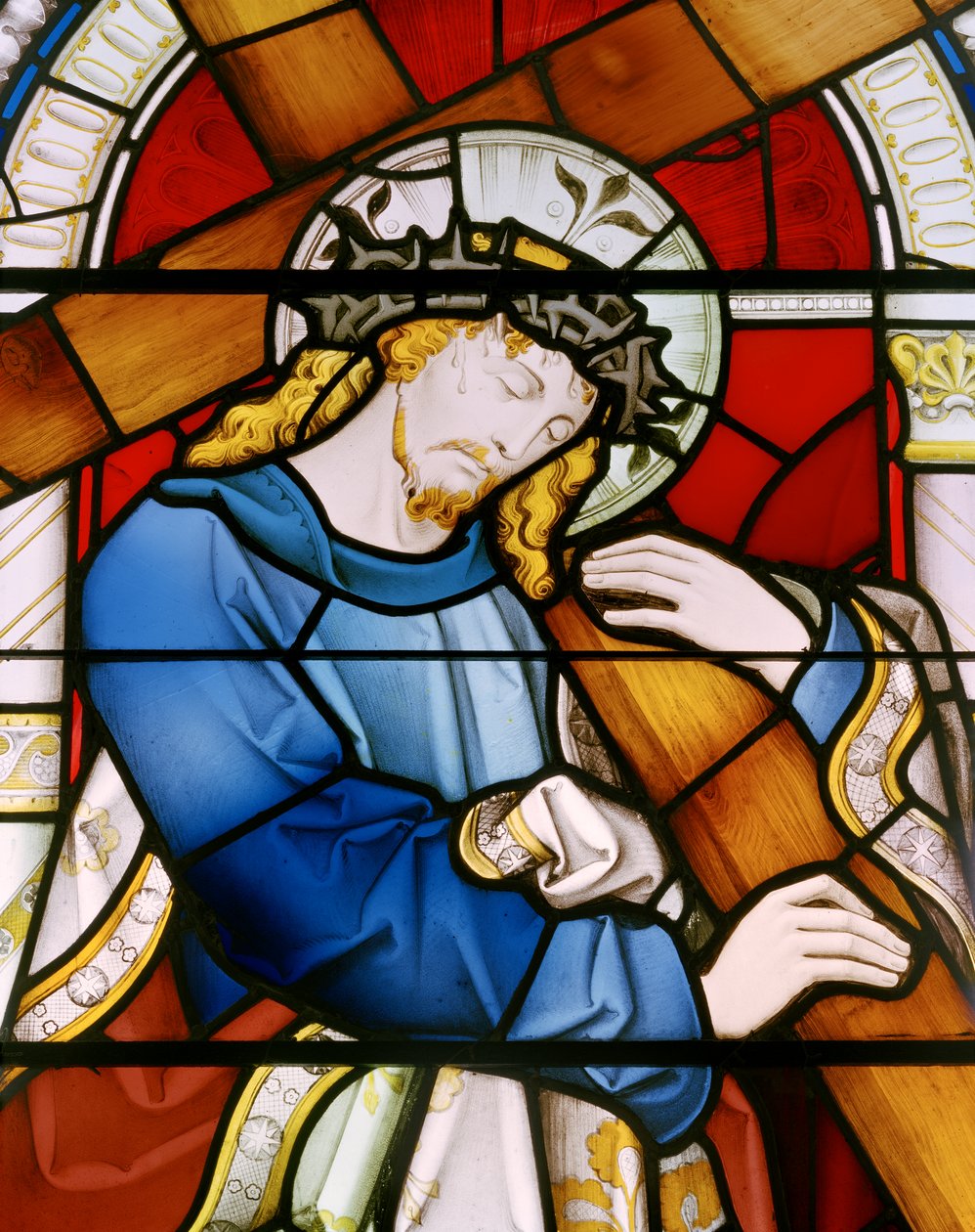 Dolgellau, St Mary, Clayton e Bell, John Richard Clayton (1827-1913), Cristo carregando a cruz, 1864 de John Richard Clayton