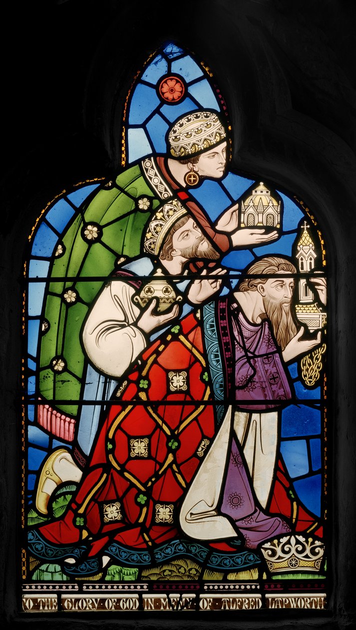 Três Reis Magos, 1861 (vitral) de John Richard Clayton