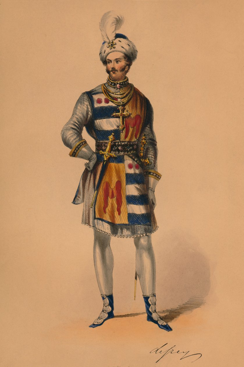 Convidado em traje para a rainha Victorias Bal Costumé, 12 de maio de 1842, 1843. de John Richard Coke Smyth