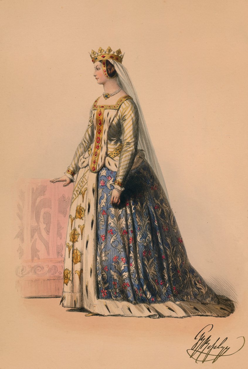 Convidado em traje para a rainha Victorias Bal Costumé, 12 de maio de 1842, 1843. de John Richard Coke Smyth