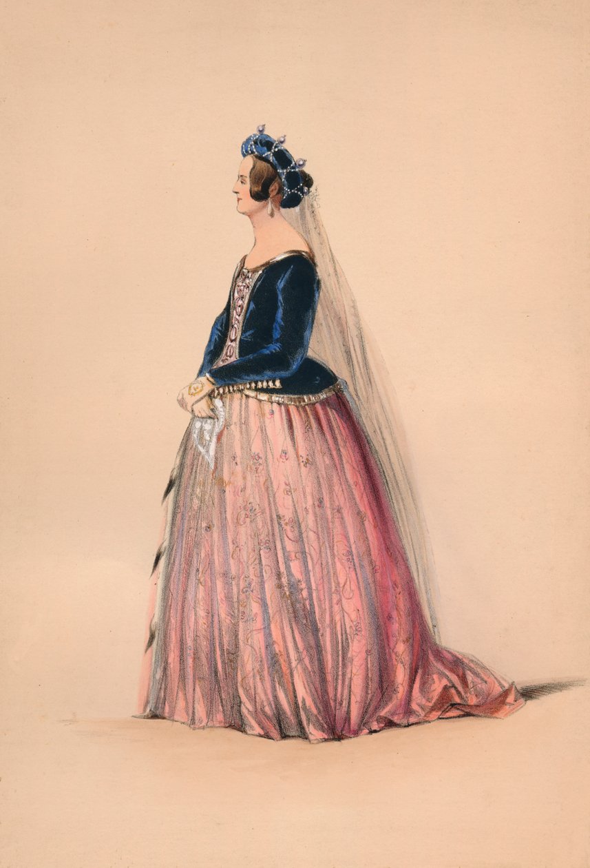 Convidado em traje para a rainha Victorias Bal Costumé, 12 de maio de 1842, 1843. de John Richard Coke Smyth