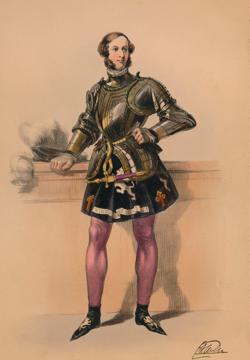 Convidado em traje para a rainha Victorias Bal Costumé, 12 de maio de 1842, 1843. de John Richard Coke Smyth
