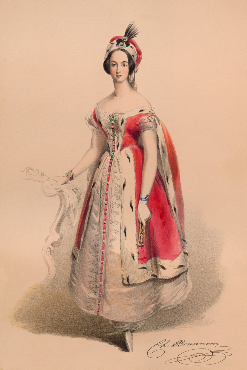 Convidado em traje para a rainha Victorias Bal Costumé, 12 de maio de 1842, 1843. de John Richard Coke Smyth