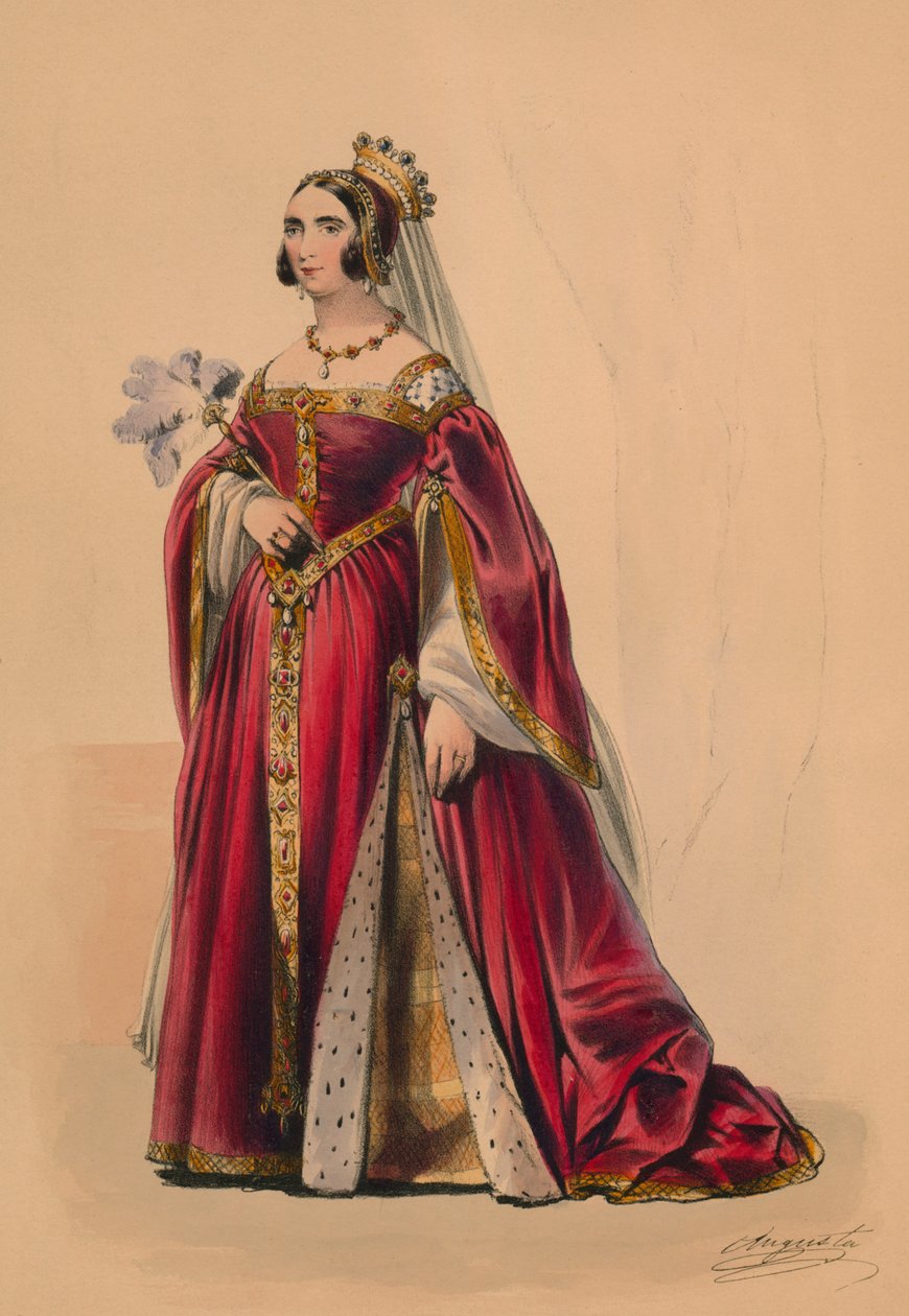 Convidado em traje para a rainha Victorias Bal Costumé, 12 de maio de 1842, 1843. de John Richard Coke Smyth