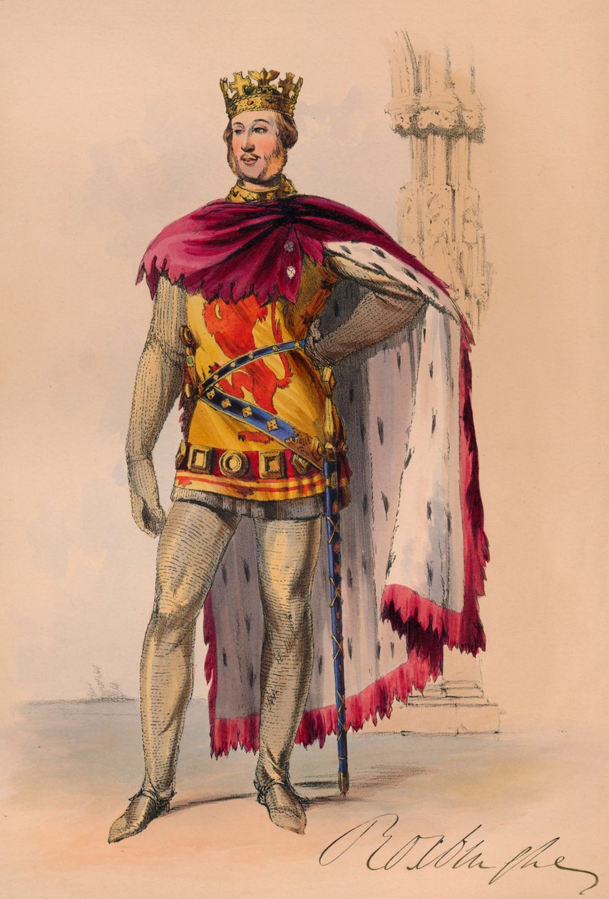 James Innes-Ker em traje Plantagenet para a rainha Victorias Bal Costume, 12 de maio de 1842, 1843. de John Richard Coke Smyth