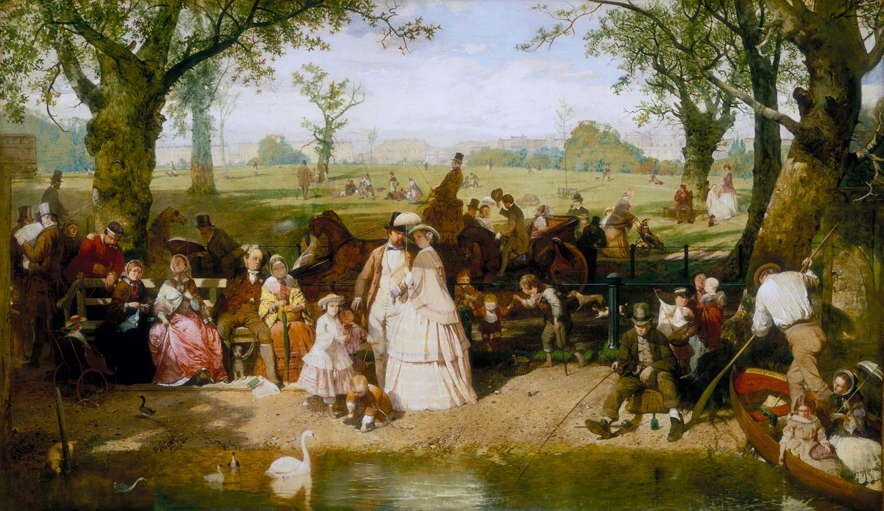 "Um Dia de Verão no Hyde Park", 1858 de John Ritchie