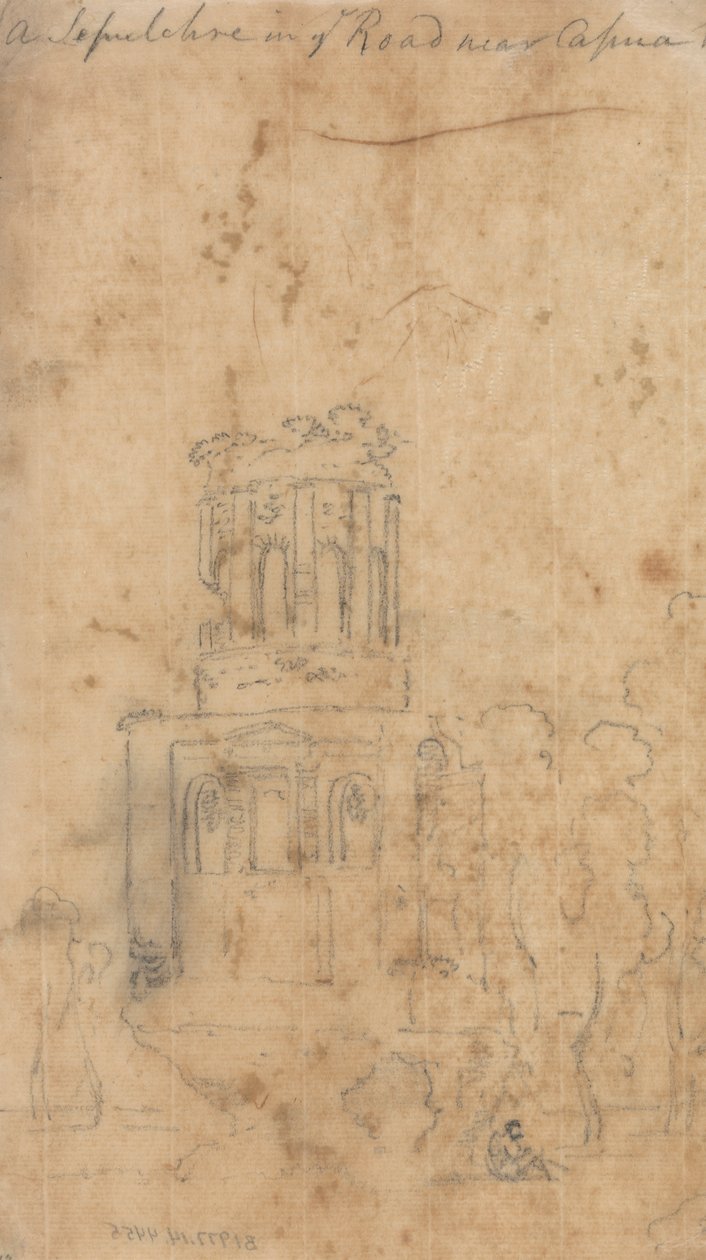 Um Sepulcro na Estrada perto de Cápua de John Robert Cozens