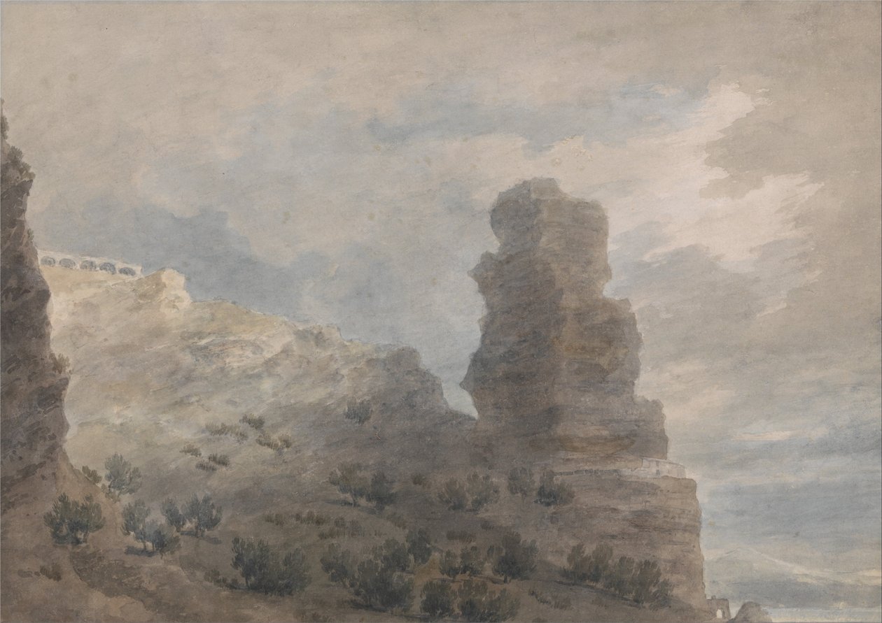 Vista da Pousada de Terracina de John Robert Cozens