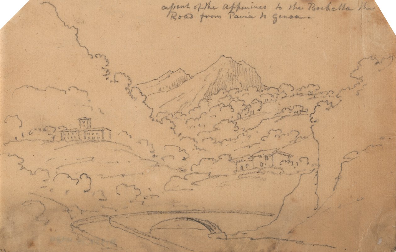 Ascensão dos Apeninos ao Rochetta de John Robert Cozens
