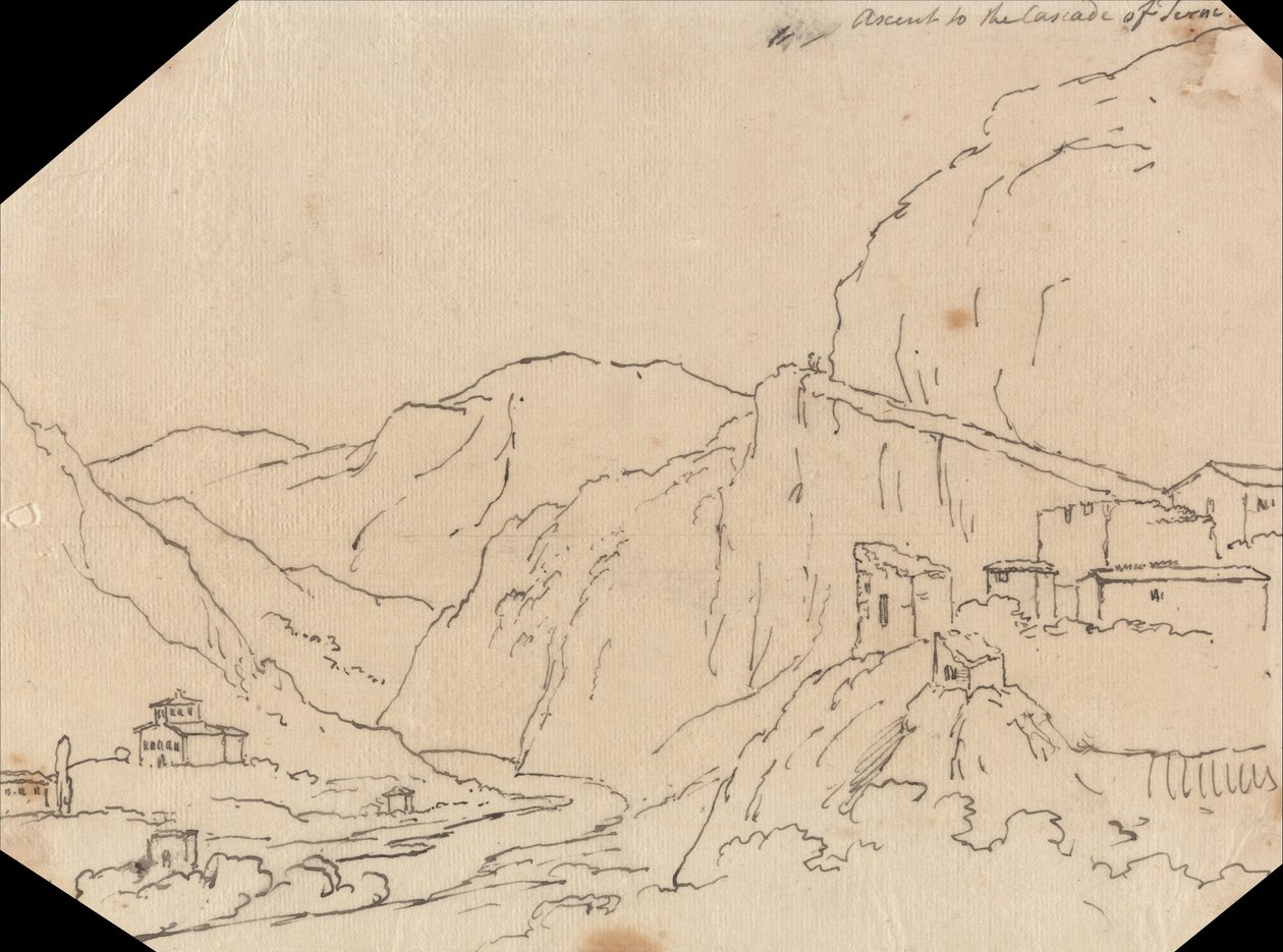 Subida à Cascata de Terni de John Robert Cozens