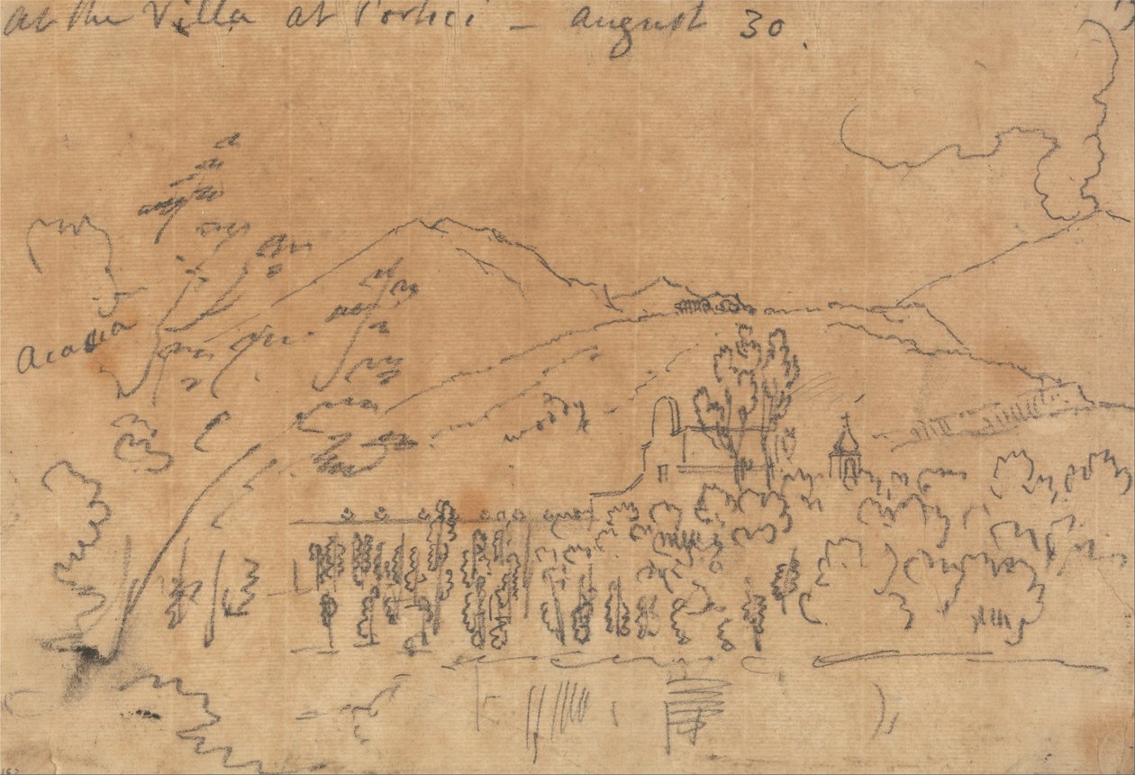 Na Villa de Portici, 30 de agosto de John Robert Cozens