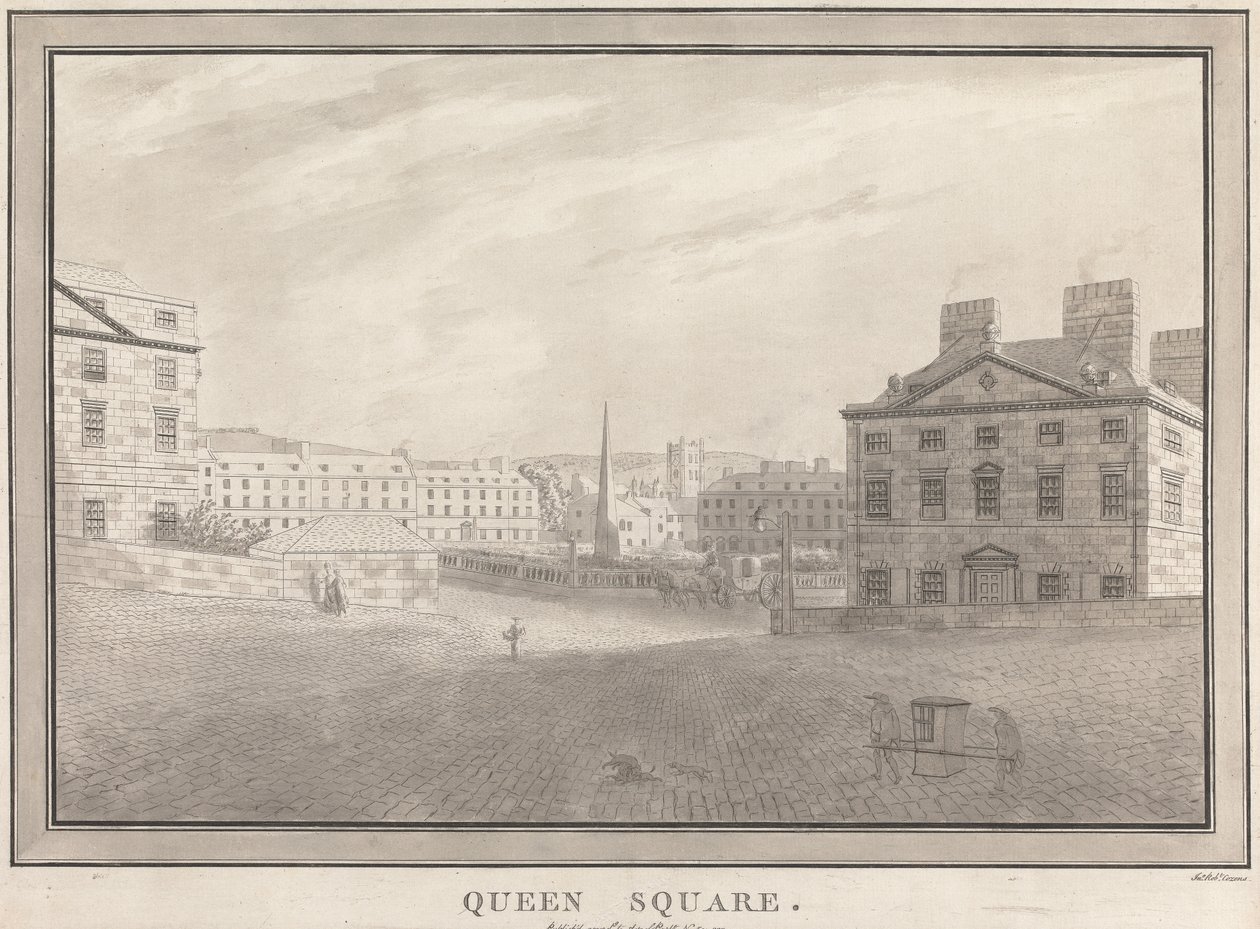 Banho: Praça da Rainha de John Robert Cozens