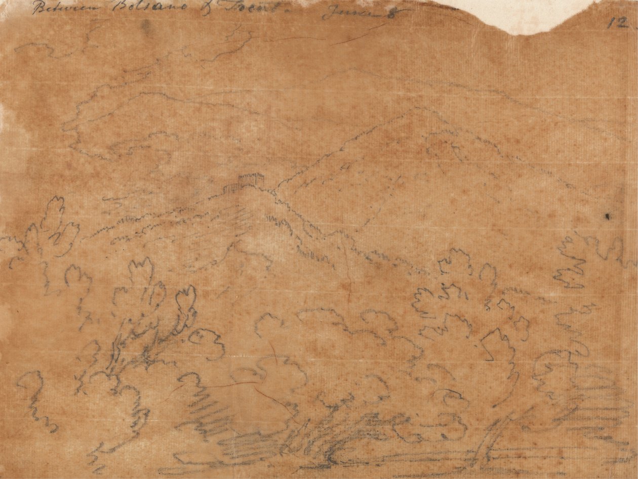 Entre Bolzano e Trent, 8 de Junho de John Robert Cozens