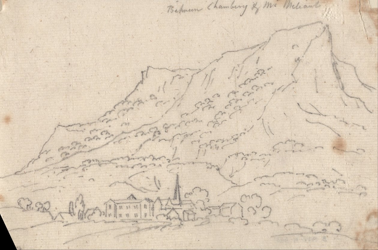 Entre Chamberg e o Monte Meliant de John Robert Cozens