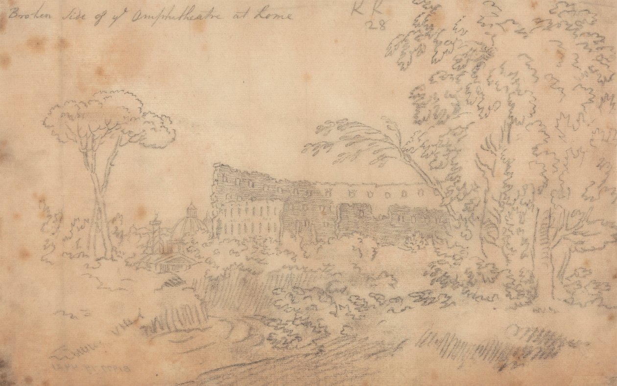Lado Quebrado do Anfiteatro em Roma de John Robert Cozens