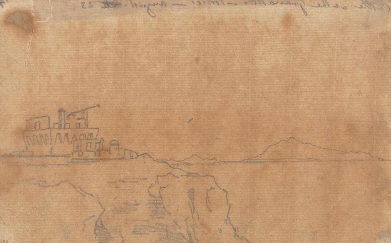 Castelo no Granatello, Portici, 23 de Agosto de John Robert Cozens