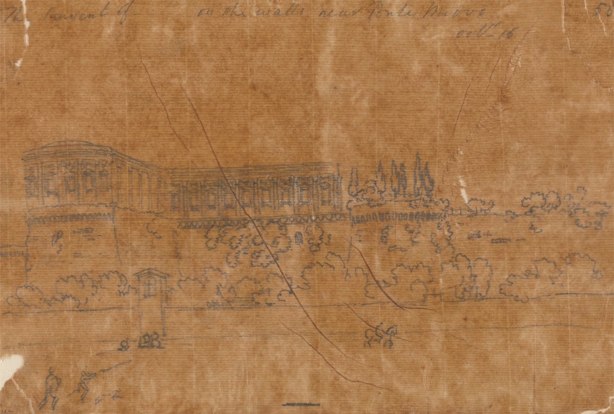 Convento perto de Ponte Nuovo, 16 de Outubro de John Robert Cozens