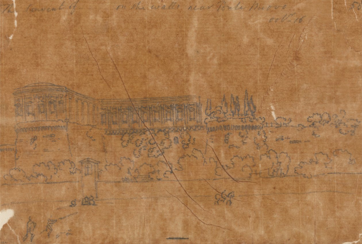Convento perto de Ponte Nuovo, 16 de outubro de John Robert Cozens