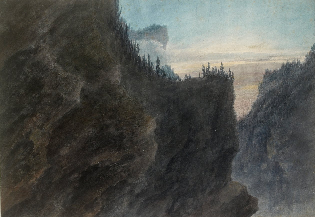 Entrada no Vale da Grande Chartreuse em Dauphine, c1770-1790 de John Robert Cozens