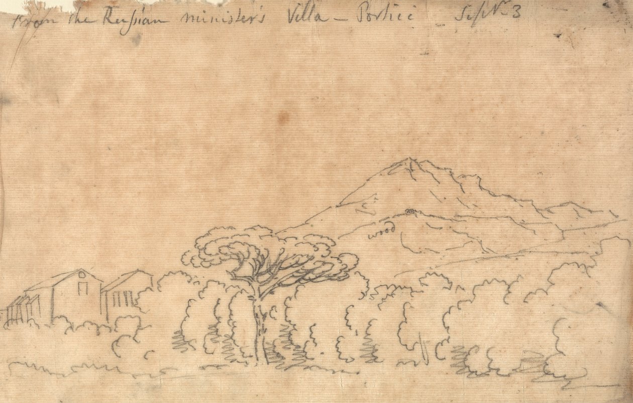 Do Palácio de Portici, 7 de Setembro de John Robert Cozens