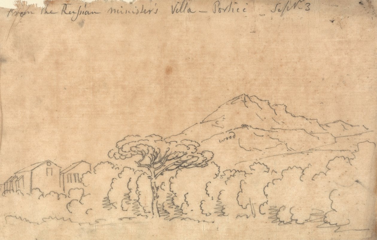 Do Palácio de Portici, 7 de setembro de John Robert Cozens