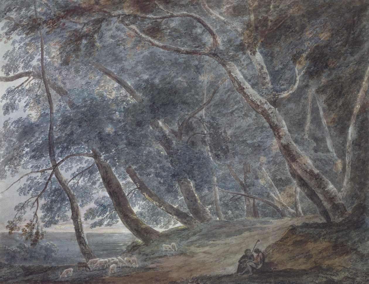 Galleria Di Sopra, Lago Albano, c.1780-89 (aquarela) de John Robert Cozens