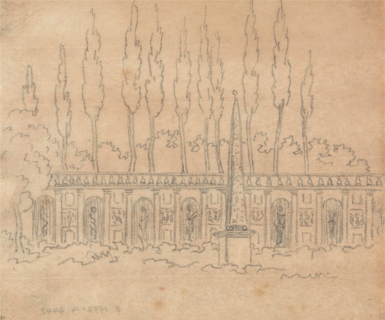 No Jardim de uma Villa de John Robert Cozens