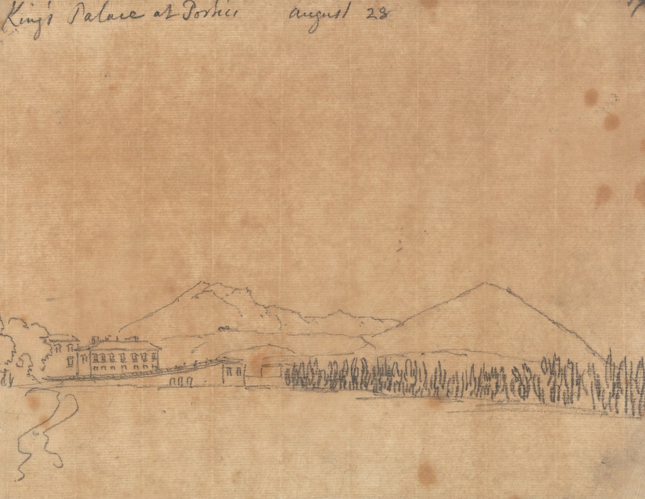 Palácio do Rei em Portici, 28 de agosto de John Robert Cozens