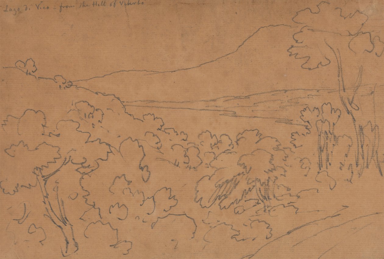 Lago di Vico da Colina de Viterbo de John Robert Cozens