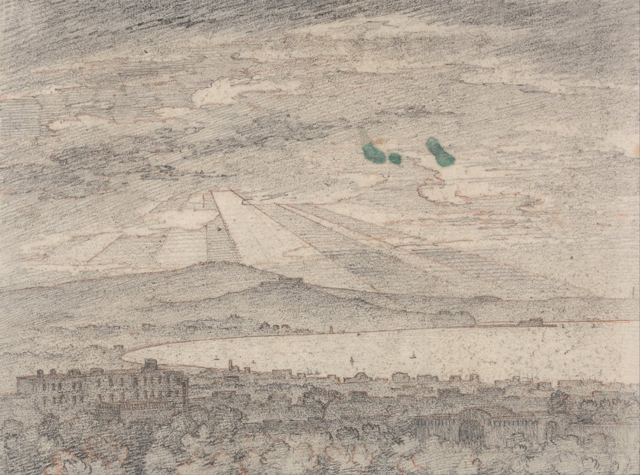 Nápoles a partir da Villa de Sir William Hamilton, Portici de John Robert Cozens