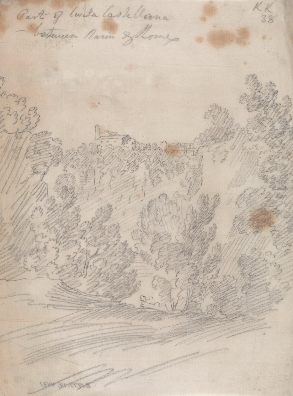 Parte de Civita Castellana, entre Narni e Roma de John Robert Cozens