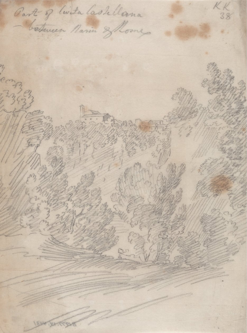 Parte de Civita Castellana, entre Narni e Roma de John Robert Cozens