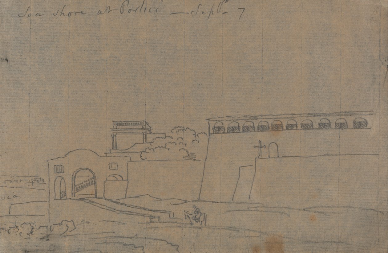 Sea Shore at Portici, 7 de Setembro de John Robert Cozens